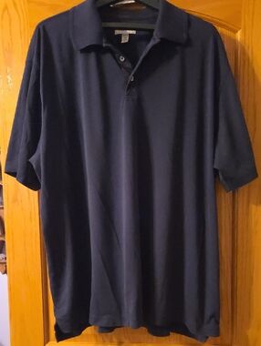 3XLT St. John's Bay Men's Black Short-Sleeve Polo
